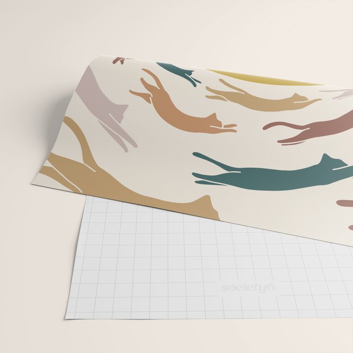 Cat Landscape 166 Wrapping Paper Gallery Image 2