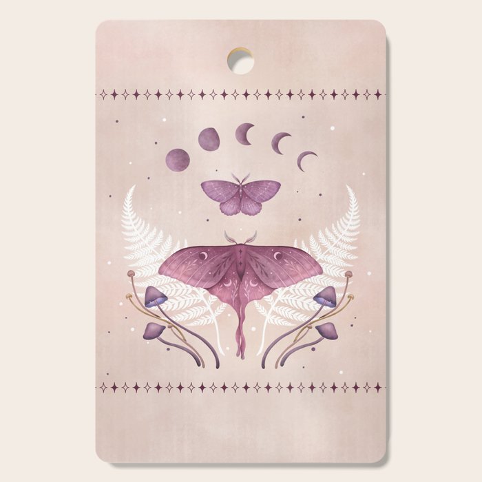Luna and Emerald - Vintage Pink Cutting Board Gallery Image 1