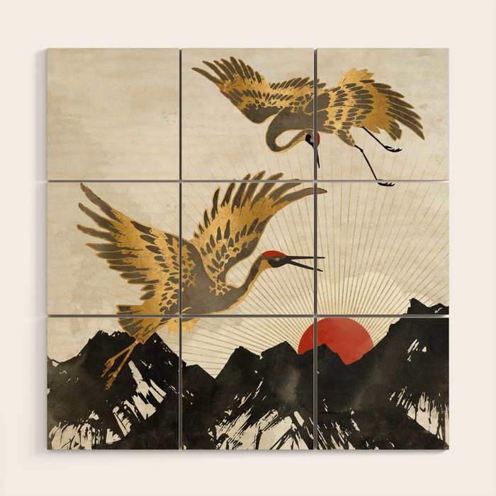 Elegant Flight II Wood Wall Art Gallery Image 1