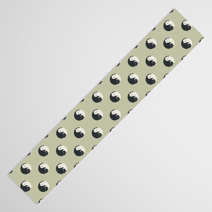 Hidden cat 26 yin yang hug Table Runner Gallery Image 3