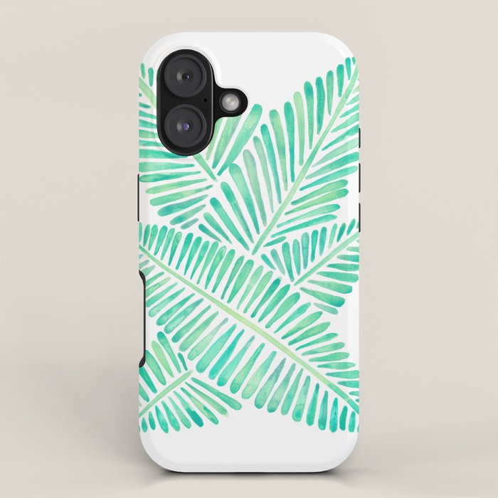 Tropical Banana Leaves - Mint Palette iPhone Case Gallery Image 1