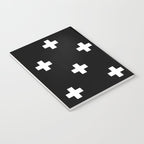 Swiss cross pattern white on black Notebook Gallery Image 3