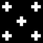 Swiss cross pattern white on black Coffee Mug Gallery Image 2