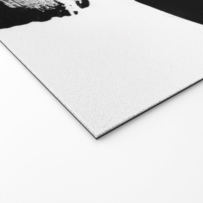 Stripes Black & White Minimalist Abstract Mid century Ink Art Dark Brush Strokes Welcome Mat Gallery Image 2
