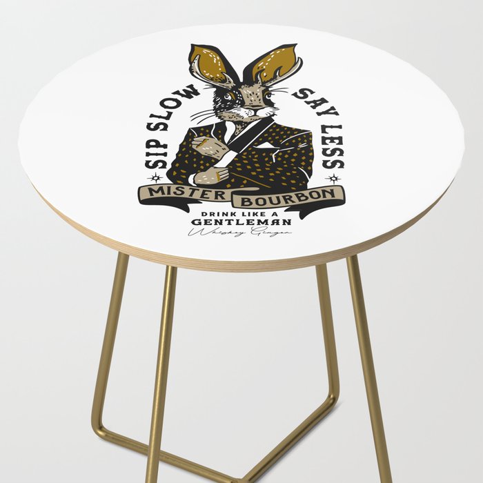 Mister Bourbon: Drink Like A Gentleman Jackalope Design Side Table Gallery Image 2