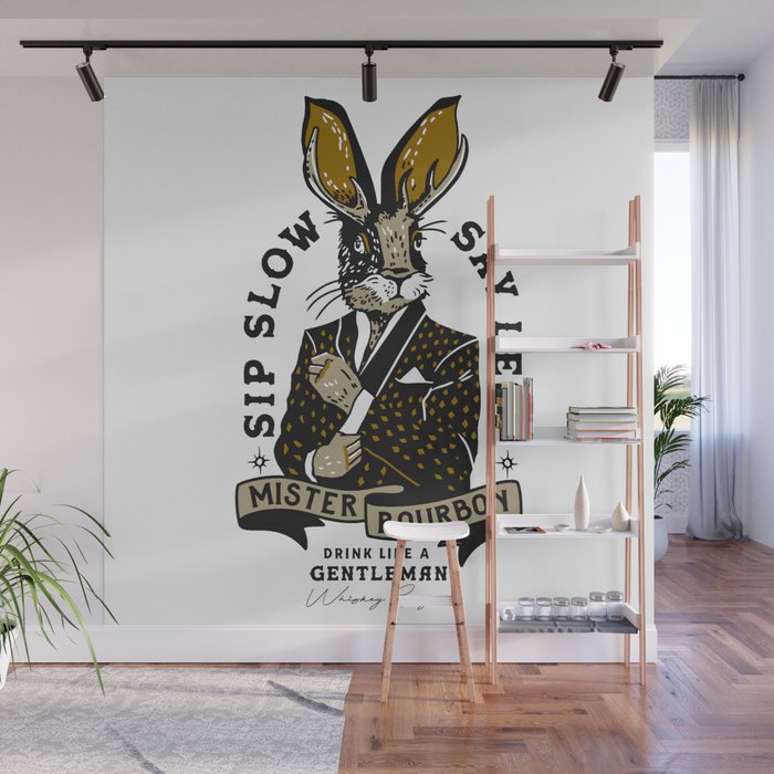 Mister Bourbon: Drink Like A Gentleman Jackalope Design Wall Mural Gallery Image 1