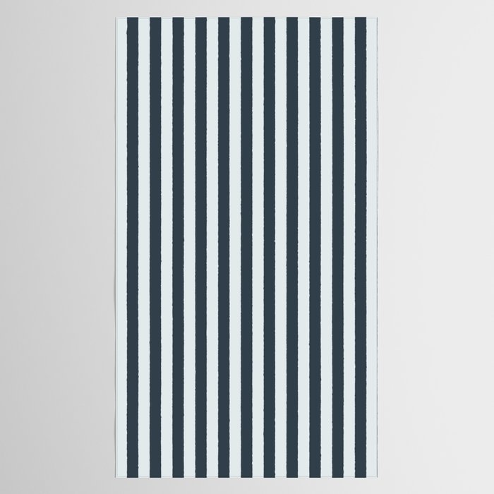 Nautical Deep Blue Stripes - Cozy Heirloom Tablecloth Gallery Image 2