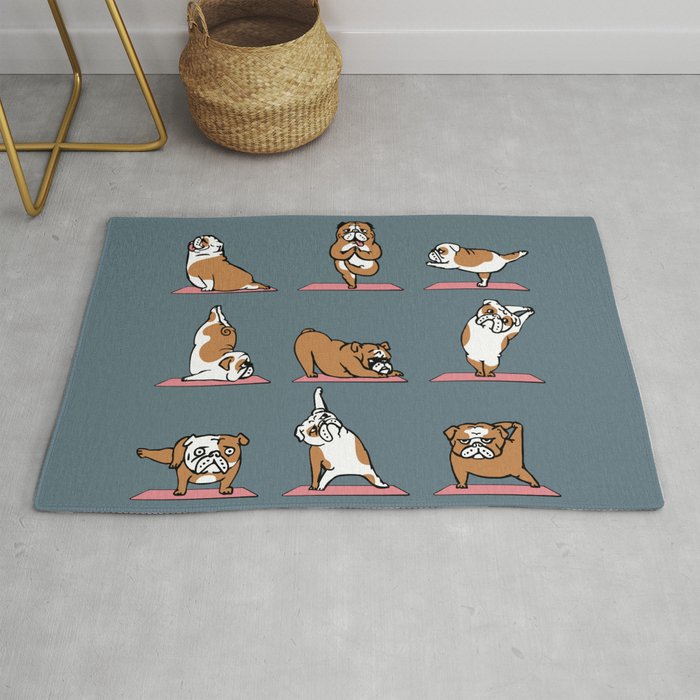 English Bulldog Yoga Rug Gallery Image 1