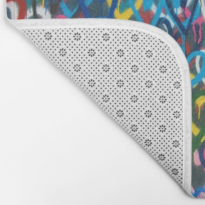 Graffiti Hearts Love (Color) Bath Mat Gallery Image 2