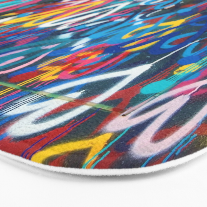 Graffiti Hearts Love (Color) Bath Mat Gallery Image 3