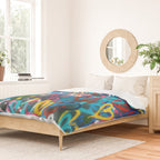 Graffiti Hearts Love (Color) Duvet Cover Gallery Image 2