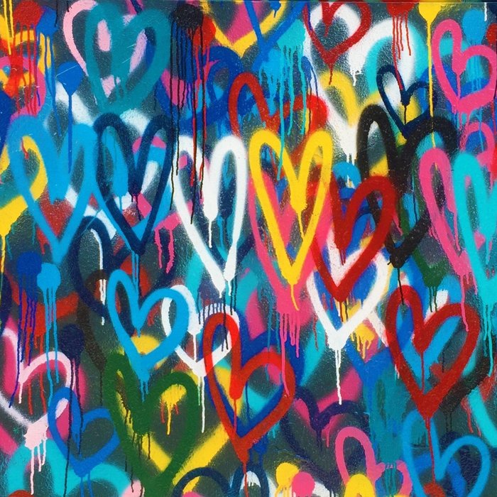Graffiti Hearts Love (Color) Coffee Mug Gallery Image 2