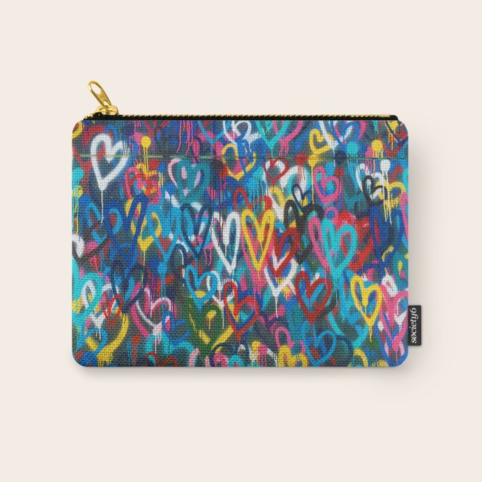 Graffiti Hearts Love (Color) Carry All Pouch Gallery Image 1