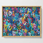 Graffiti Hearts Love (Color) Serving Tray Gallery Image 1