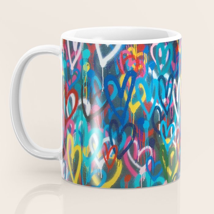 Graffiti Hearts Love (Color) Coffee Mug Gallery Image 3