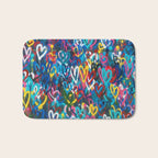 Graffiti Hearts Love (Color) Bath Mat Gallery Image 1