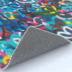 Graffiti Hearts Love (Color) Rug Gallery Image 4