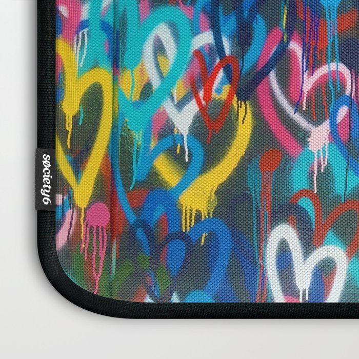 Graffiti Hearts Love (Color) Laptop Sleeve Gallery Image 3