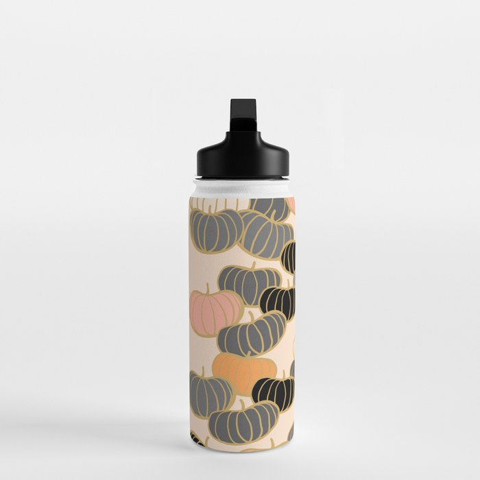 Retro Pumpkin Pattern 1 Water Bottle Gallery Image 3
