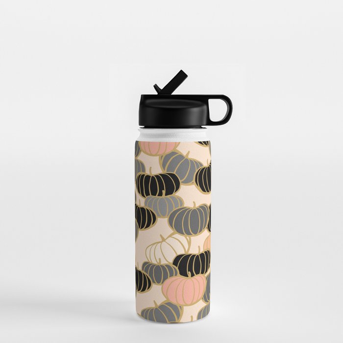 Retro Pumpkin Pattern 1 Water Bottle Gallery Image 1