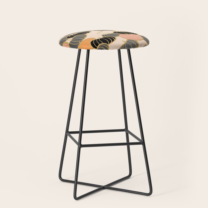 Retro Pumpkin Pattern 1 Stool Gallery Image 1