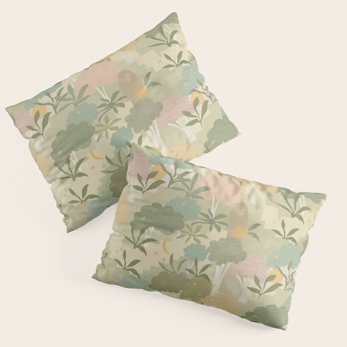 Bohemian Walk Green Pillow Sham Gallery Image 1