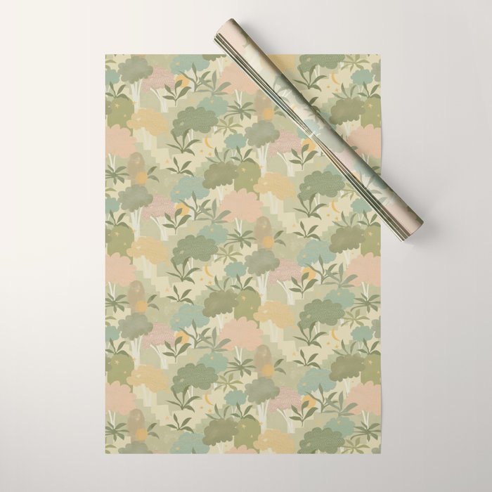 Bohemian Walk Green Wrapping Paper Gallery Image 1