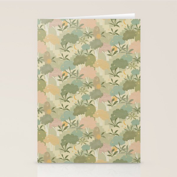 Bohemian Walk Green Stationery Card Gallery Image 1