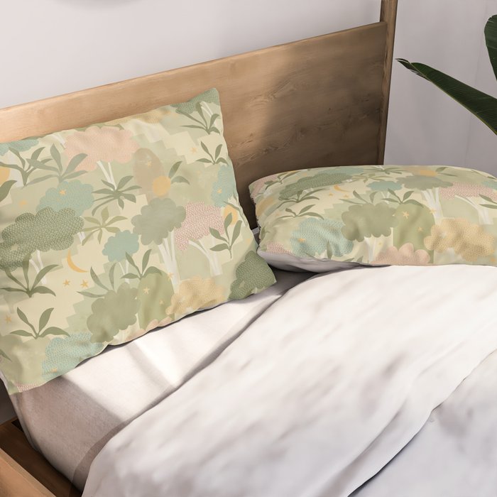 Bohemian Walk Green Pillow Sham Gallery Image 2