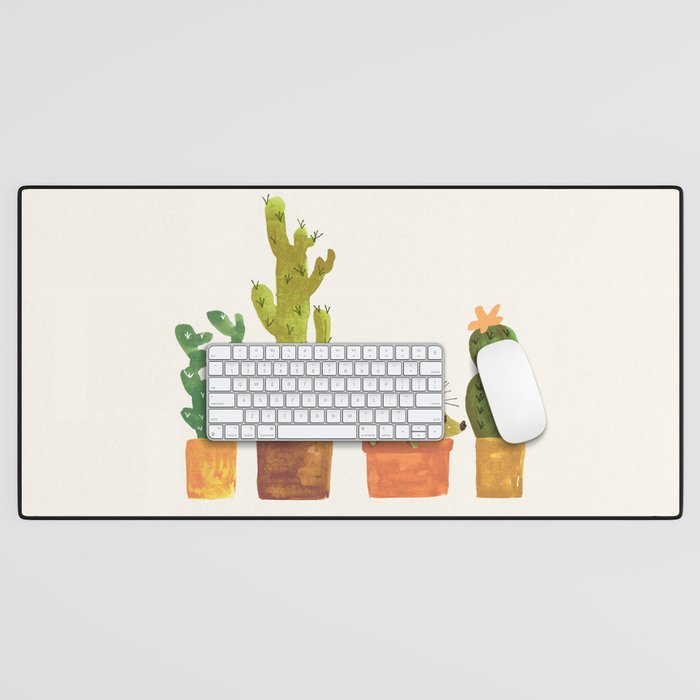 Hedgehog and Cactus (incognito) Desk Mat Gallery Image 1
