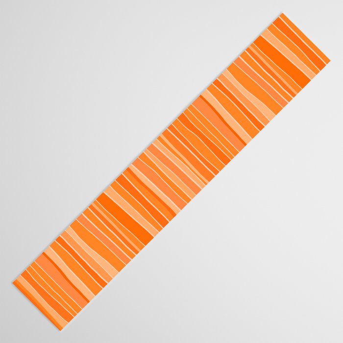 Retro Orange Stripes Table Runner Gallery Image 3
