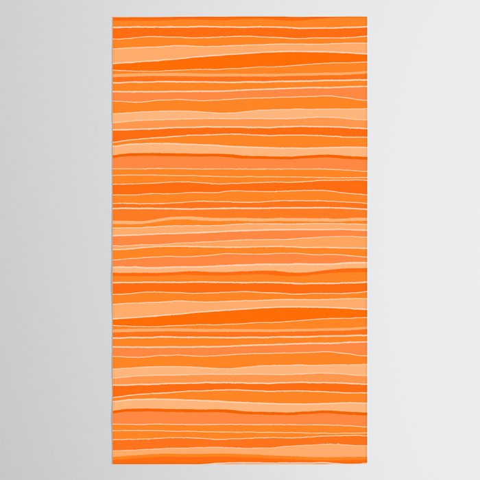 Retro Orange Stripes Tablecloth Gallery Image 2