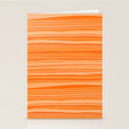 Retro Orange Stripes Stationery Card Gallery Image 2