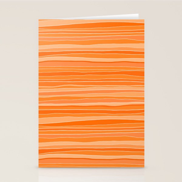 Retro Orange Stripes Stationery Card Gallery Image 2