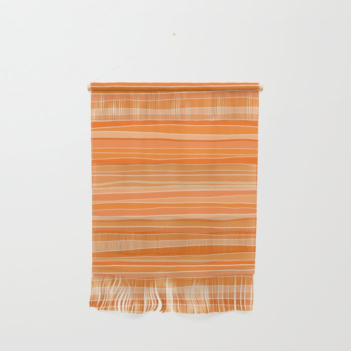 Retro Orange Stripes Wall Hanging Gallery Image 1