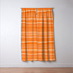 Retro Orange Stripes Window Curtain Gallery Image 3