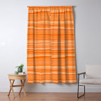 Retro Orange Stripes Window Curtain Gallery Image 5