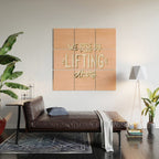 We Rise By Lifting Others - Blush & Gold Wood Wall Art Gallery Image 2