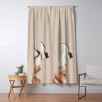 These Boots - Neutral Beige Window Curtain Gallery Image 5