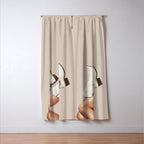 These Boots - Neutral Beige Window Curtain Gallery Image 3