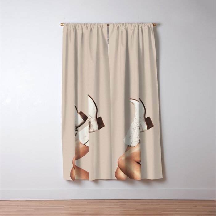 These Boots - Neutral Beige Window Curtain Gallery Image 3