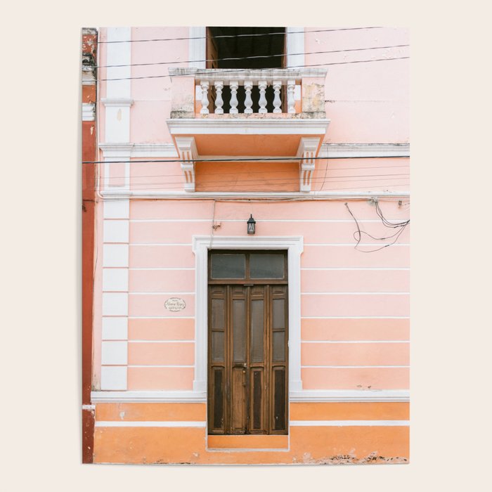 The Merida door | Mexico travel photography | Pastel wanderlust Poster Gallery Image 1