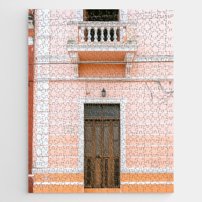 The Merida door | Mexico travel photography | Pastel wanderlust Jigsaw Puzzle Gallery Image 1