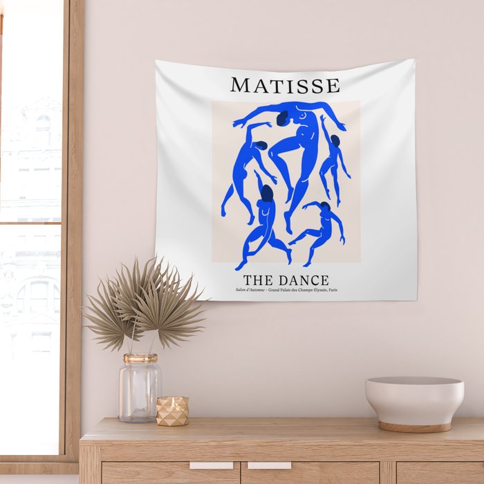 The Dance 3 | Henri Matisse - La Danse | Ultramarine Blue Edition Wall Tapestry Gallery Image 2