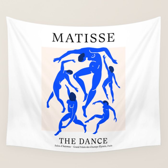 The Dance 3 | Henri Matisse - La Danse | Ultramarine Blue Edition Wall Tapestry Gallery Image 1