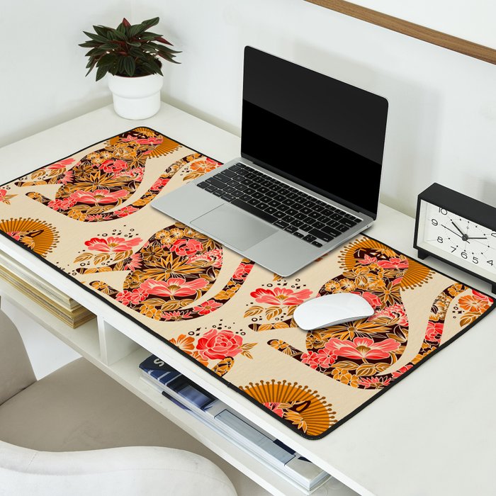 Porcelain Cat - 70s Palette Desk Mat Gallery Image 2