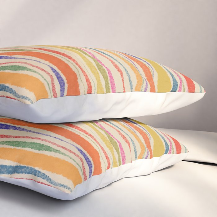 Irregular Lines / Summer Palette Pillow Sham Gallery Image 3