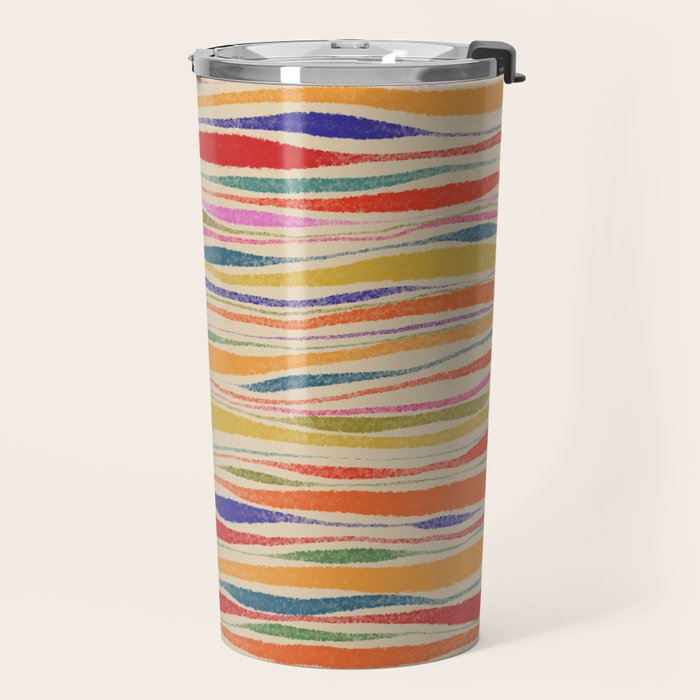 Irregular Lines / Summer Palette Travel Mug Gallery Image 2