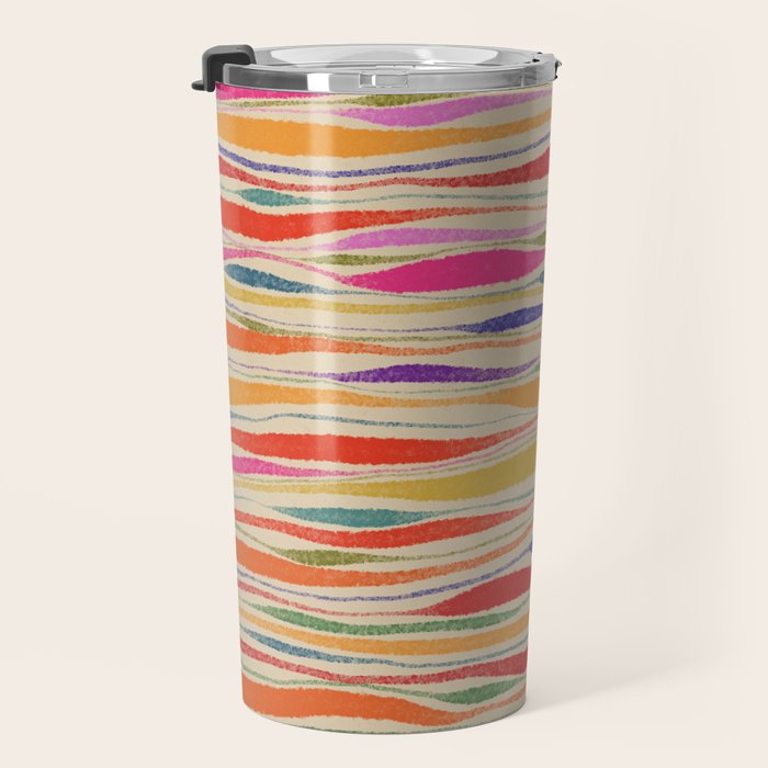 Irregular Lines / Summer Palette Travel Mug Gallery Image 3