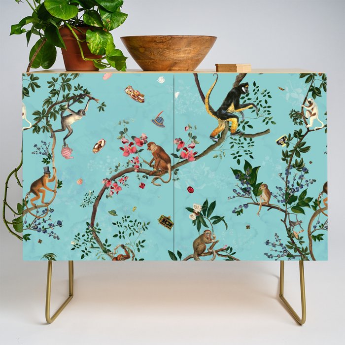 Monkey World Aqua Credenza Gallery Image 1